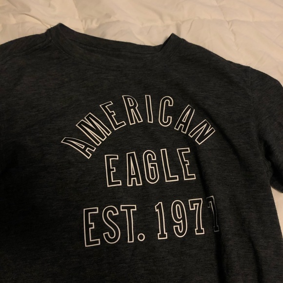 American Eagle Gray/Black Active Tee - Picture 6 of 7